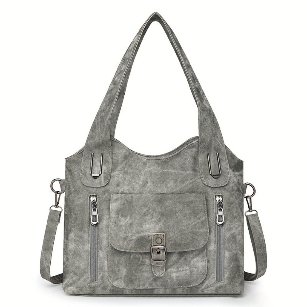 Tas Dames - Ruime Hobo met Meerdere Vakken en Frontklep | Casual
