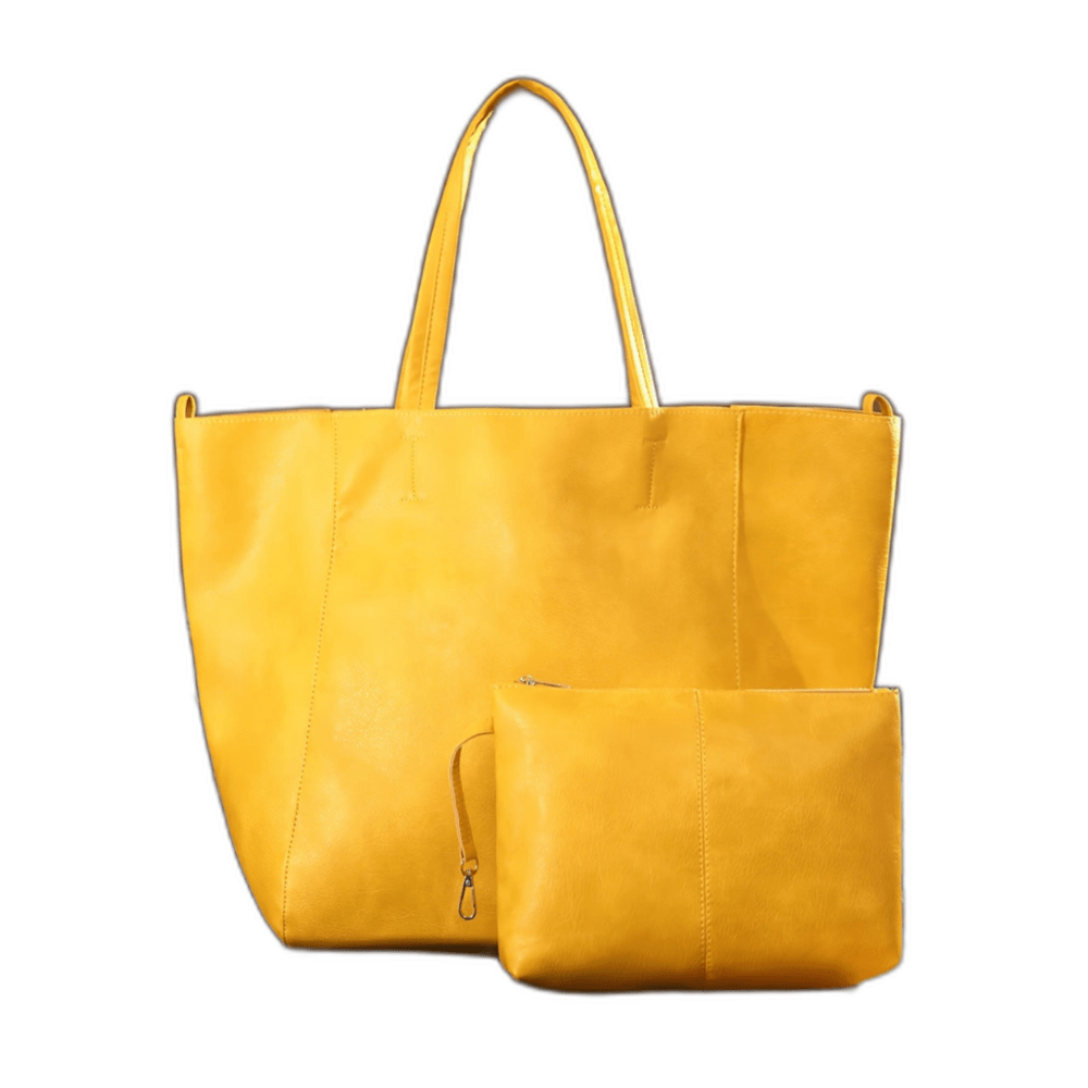 Tas Dames - Oversized Zachte Shopper met Ringdetail en Dubbele Riem | Casual