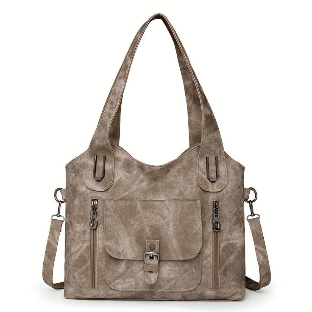 Tas Dames - Ruime Hobo met Meerdere Vakken en Frontklep | Casual