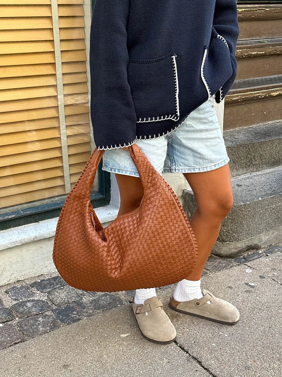 Tas Dames - Grote Gevlochten Hobo met Enkele Schouderriem | Casual