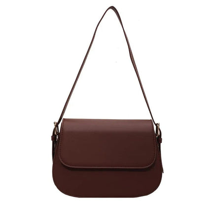 Tas Dames - Compacte Saddle Bag met Klepje en Schouderband | Klassiek