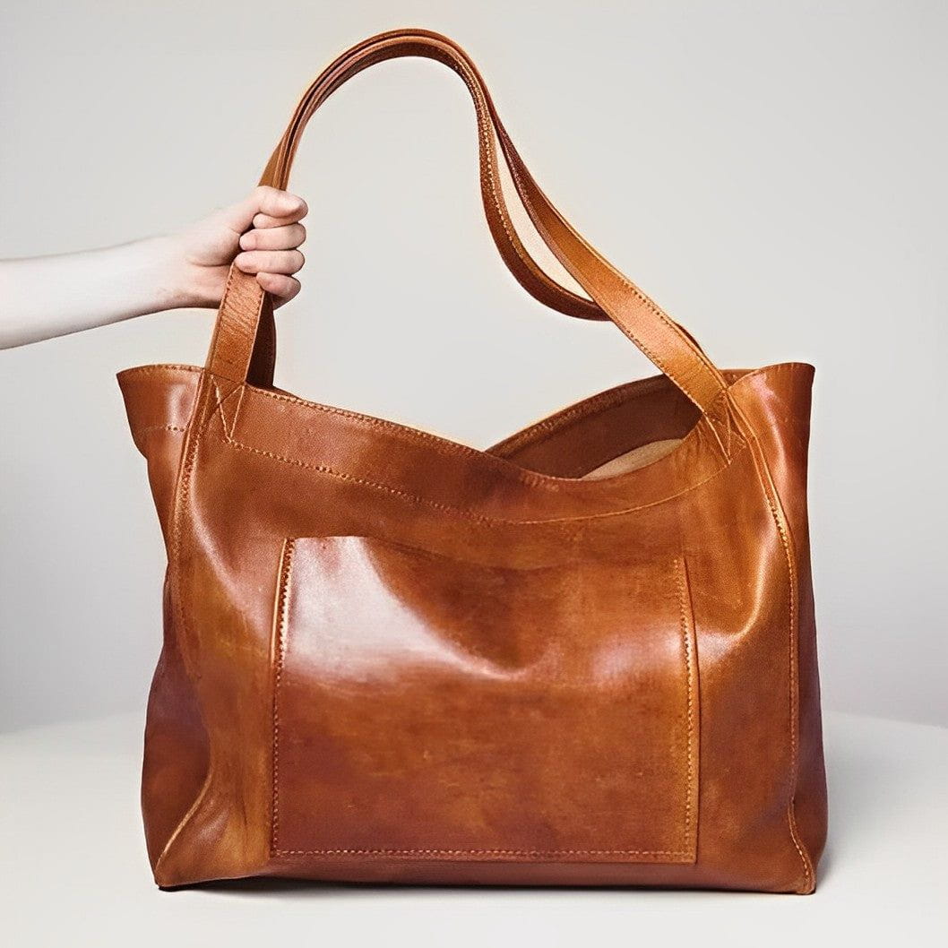 Tas Dames - Grote Shopper met Voorvak en Dubbele Schouderhengsels | Casual