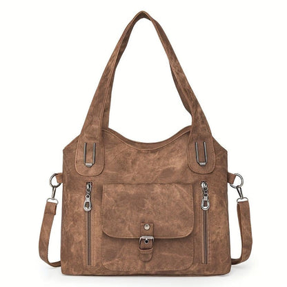 Tas Dames - Ruime Hobo met Meerdere Vakken en Frontklep | Casual