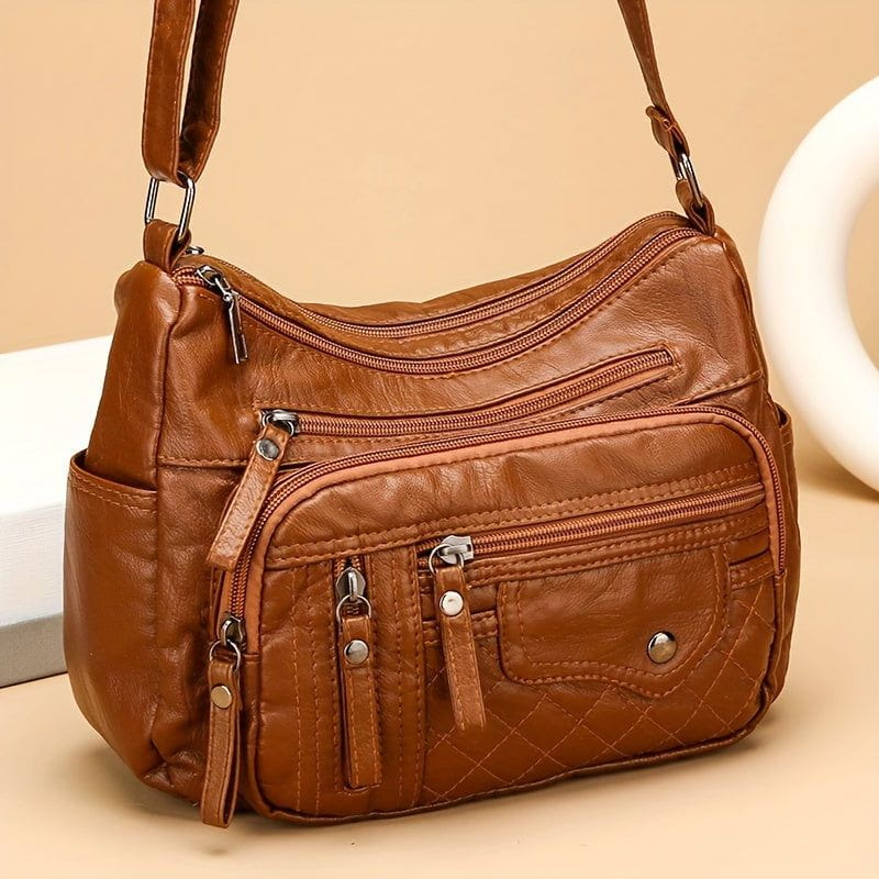Tas Dames - Zachte Crossbody met Meerdere Vakken en Verstelbare Riem | Casual