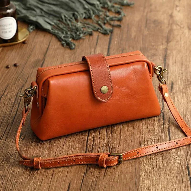 Tas Dames - Retro Crossbody met Drukknoop en Verstelbare Riem | Casual