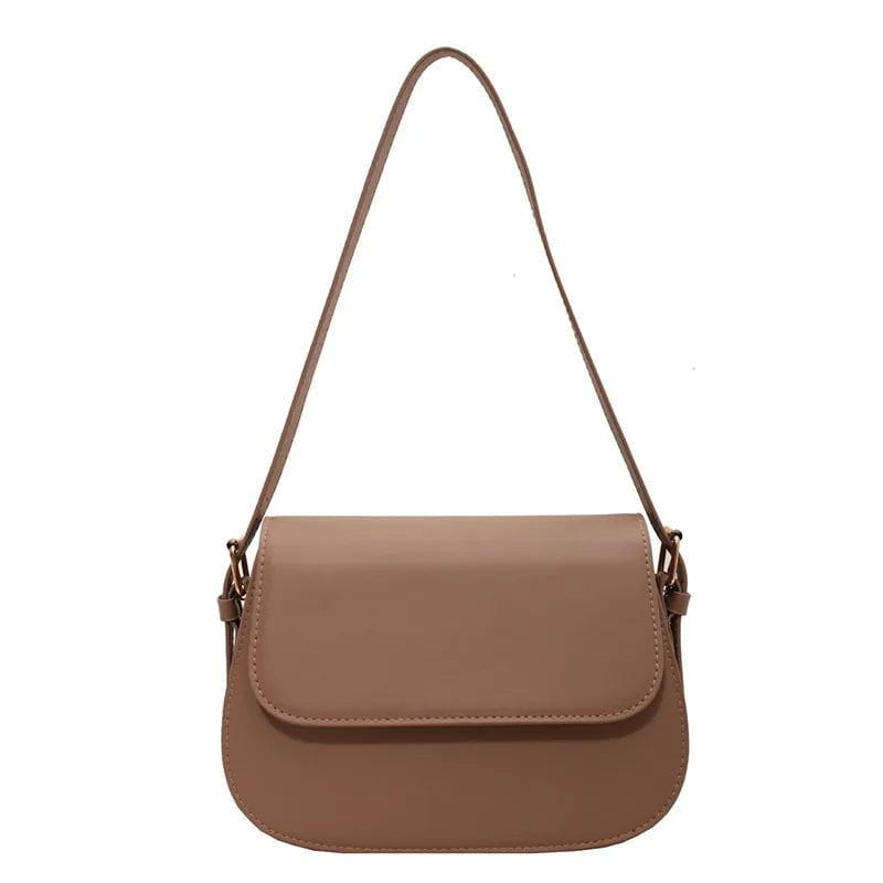 Tas Dames - Compacte Saddle Bag met Klepje en Schouderband | Klassiek