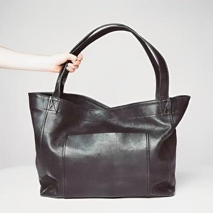 Tas Dames - Grote Shopper met Voorvak en Dubbele Schouderhengsels | Casual