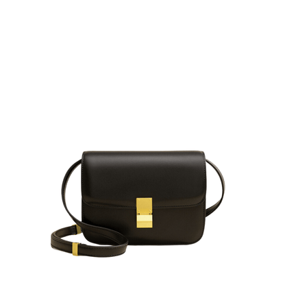 Tas Dames - Compacte Crossbody met Klepje en Goudkleurig Slot | Chique