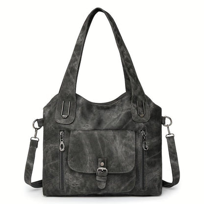 Tas Dames - Ruime Hobo met Meerdere Vakken en Frontklep | Casual