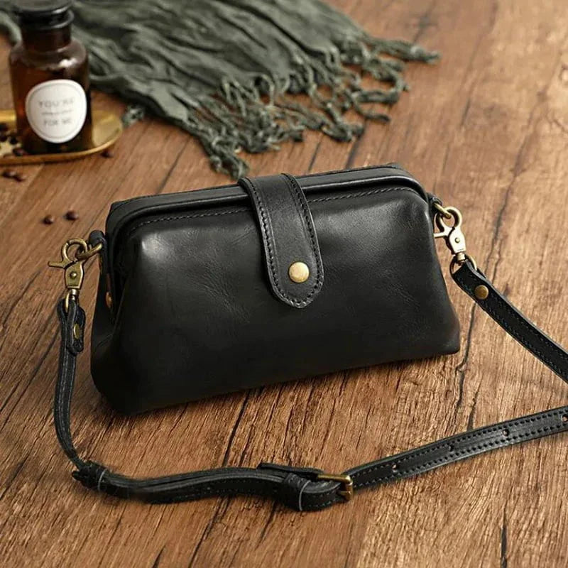 Tas Dames - Retro Crossbody met Drukknoop en Verstelbare Riem | Casual