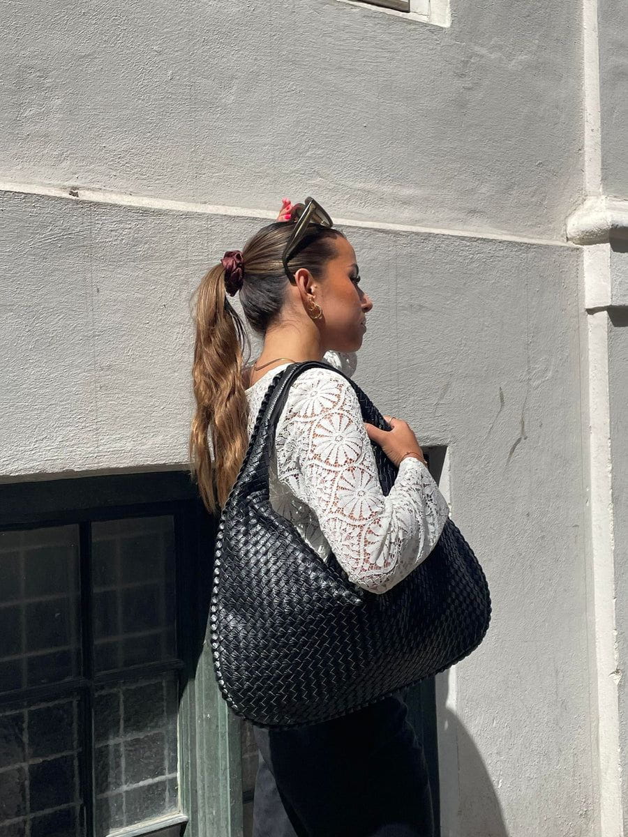 Tas Dames - Grote Gevlochten Hobo met Enkele Schouderriem | Casual