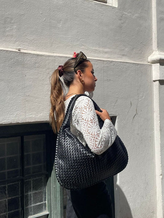 Tas Dames - Grote Gevlochten Hobo met Enkele Schouderriem | Casual