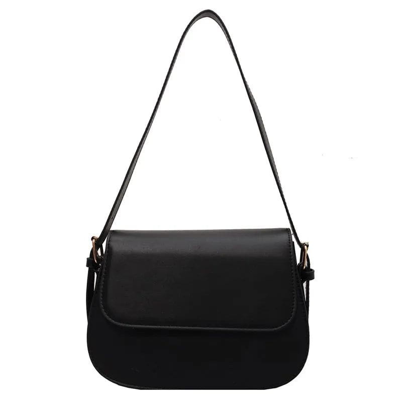 Tas Dames - Compacte Saddle Bag met Klepje en Schouderband | Klassiek