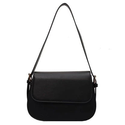 Tas Dames - Compacte Saddle Bag met Klepje en Schouderband | Klassiek