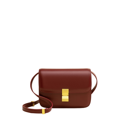 Tas Dames - Compacte Crossbody met Klepje en Goudkleurig Slot | Chique