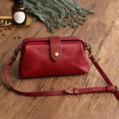 Tas Dames - Retro Crossbody met Drukknoop en Verstelbare Riem | Casual