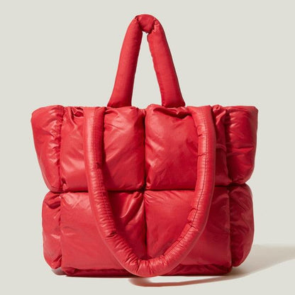 Tas Dames - Gewatteerde Tote met Gevuld Handvat en Puffer Panelen | Casual