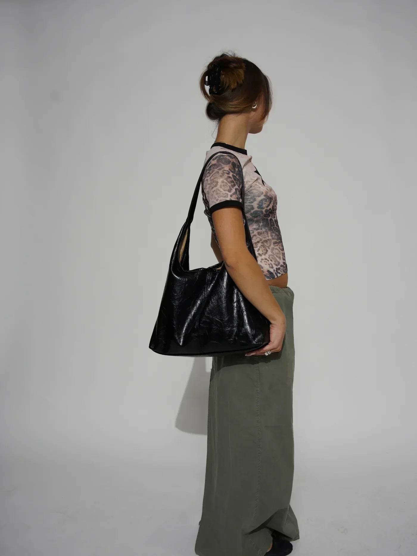Tas Dames - Ruime Hobo met Open Top en Enkele Schouderband | Chique