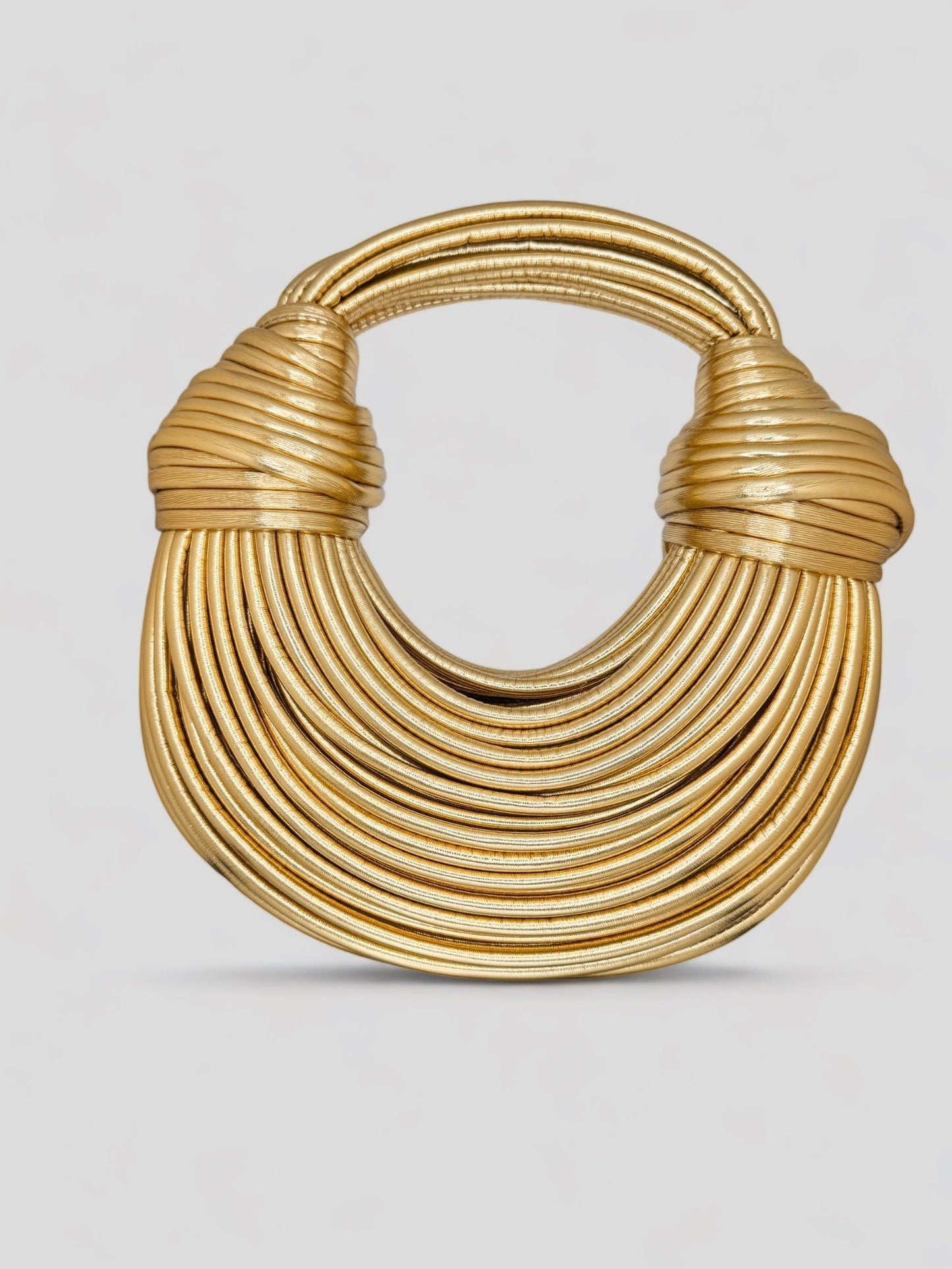 Tas Dames - Sculpturele Clutch met Gevlochten Hengsels | Statement