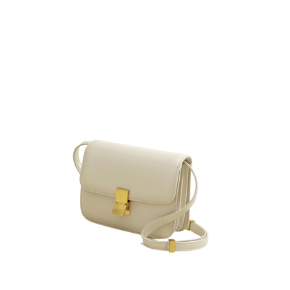 Tas Dames - Compacte Crossbody met Klepje en Goudkleurig Slot | Chique