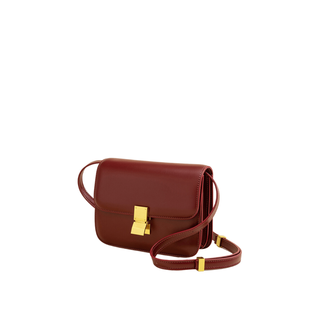 Tas Dames - Compacte Crossbody met Klepje en Goudkleurig Slot | Chique