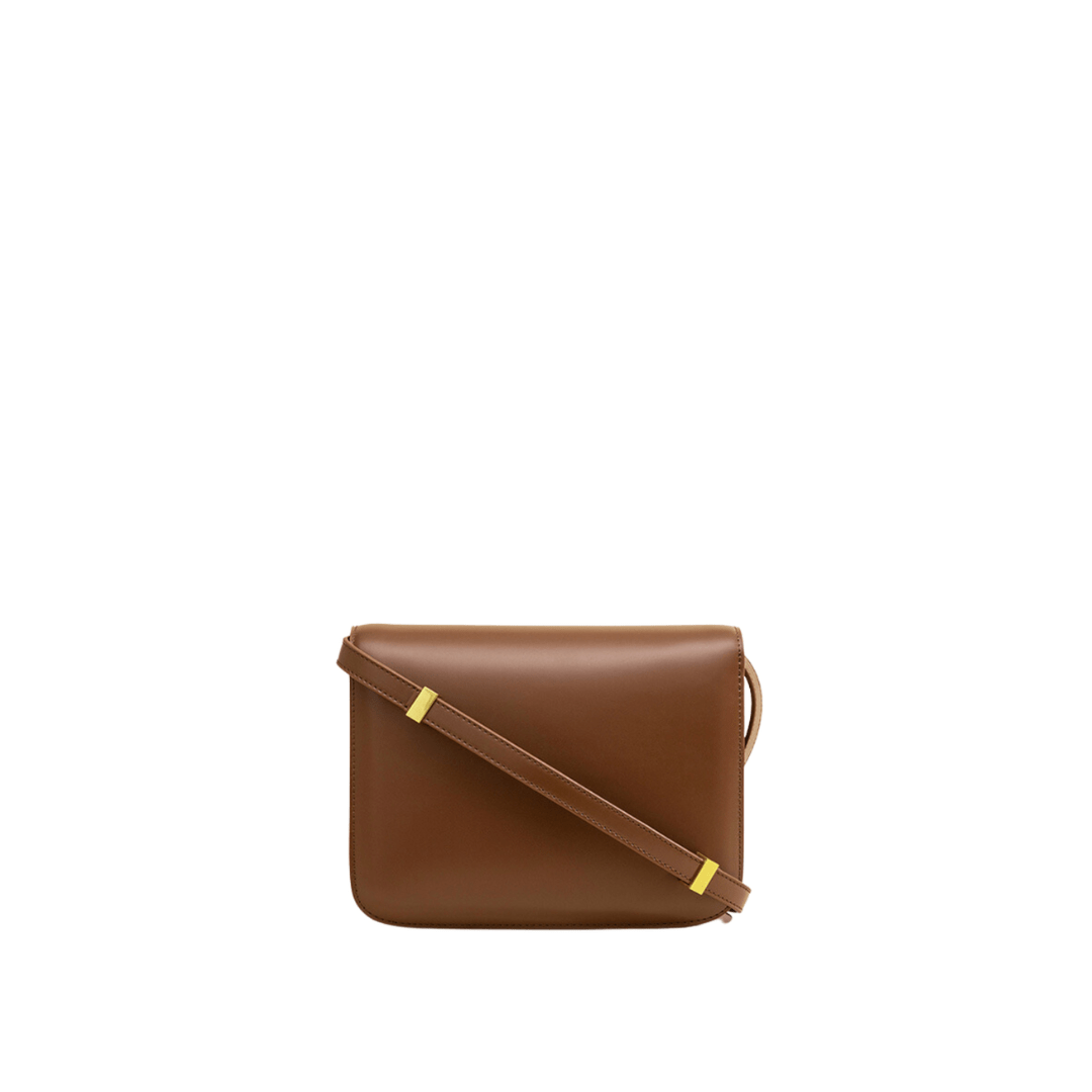 Tas Dames - Compacte Crossbody met Klepje en Goudkleurig Slot | Chique