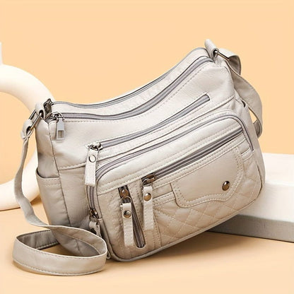 Tas Dames - Zachte Crossbody met Meerdere Vakken en Verstelbare Riem | Casual