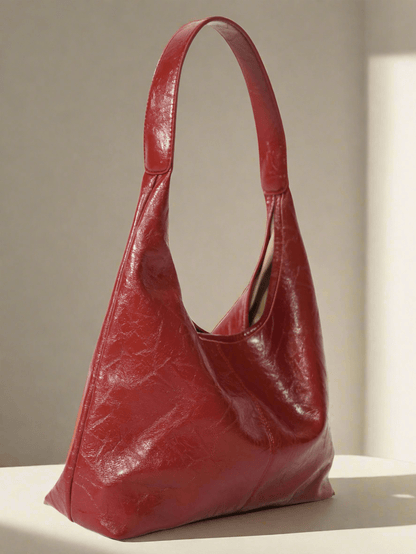 Tas Dames - Ruime Zachte Hobo met Enkele Schouderriem en Naaddetail | Casual