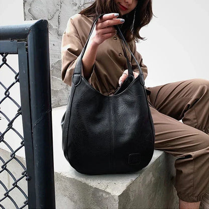 Tas Dames - Ruime Zachte Hobo met Enkele Schouderriem en Naaddetail | Casual