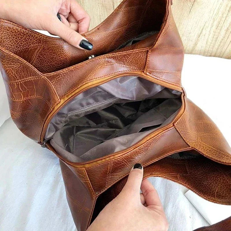 Tas Dames - Ruime Zachte Hobo met Enkele Schouderriem en Naaddetail | Casual