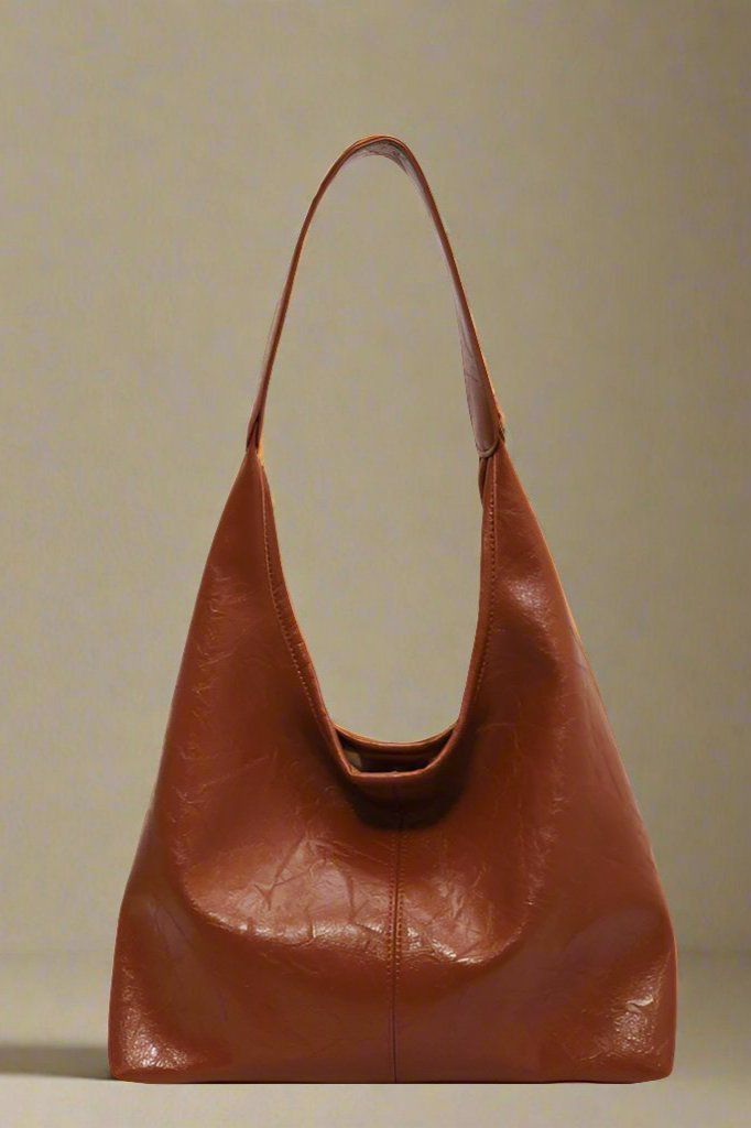 Tas Dames - Ruime Zachte Hobo met Enkele Schouderriem en Naaddetail | Casual