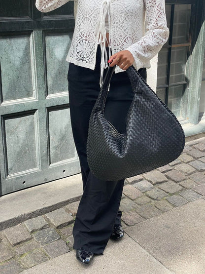 Tas Dames - Grote Gevlochten Hobo met Enkele Schouderriem | Casual