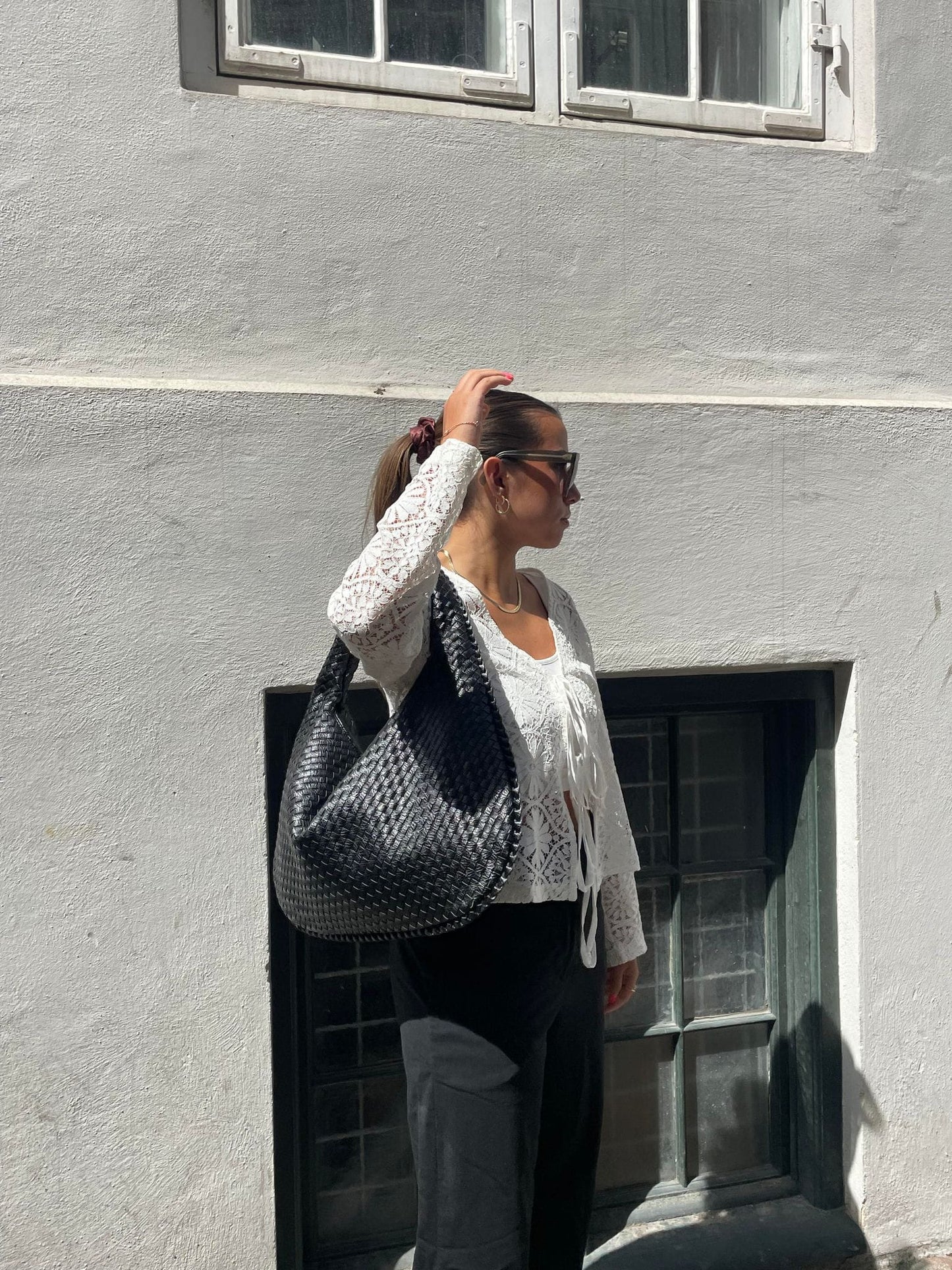 Tas Dames - Grote Gevlochten Hobo met Gevlochten Handvat en Rits | Chic