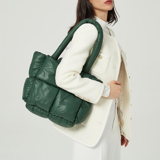 Tas Dames - Gewatteerde Tote met Gevuld Handvat en Puffer Panelen | Casual