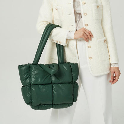 Tas Dames - Gewatteerde Tote met Gevuld Handvat en Puffer Panelen | Casual