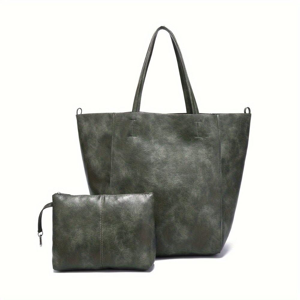 Tas Dames - Oversized Zachte Shopper met Ringdetail en Dubbele Riem | Casual