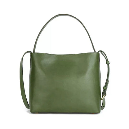 Tas Dames - Minimalistische Bucket Tas met Lange Band en Gouden Detail | Chic