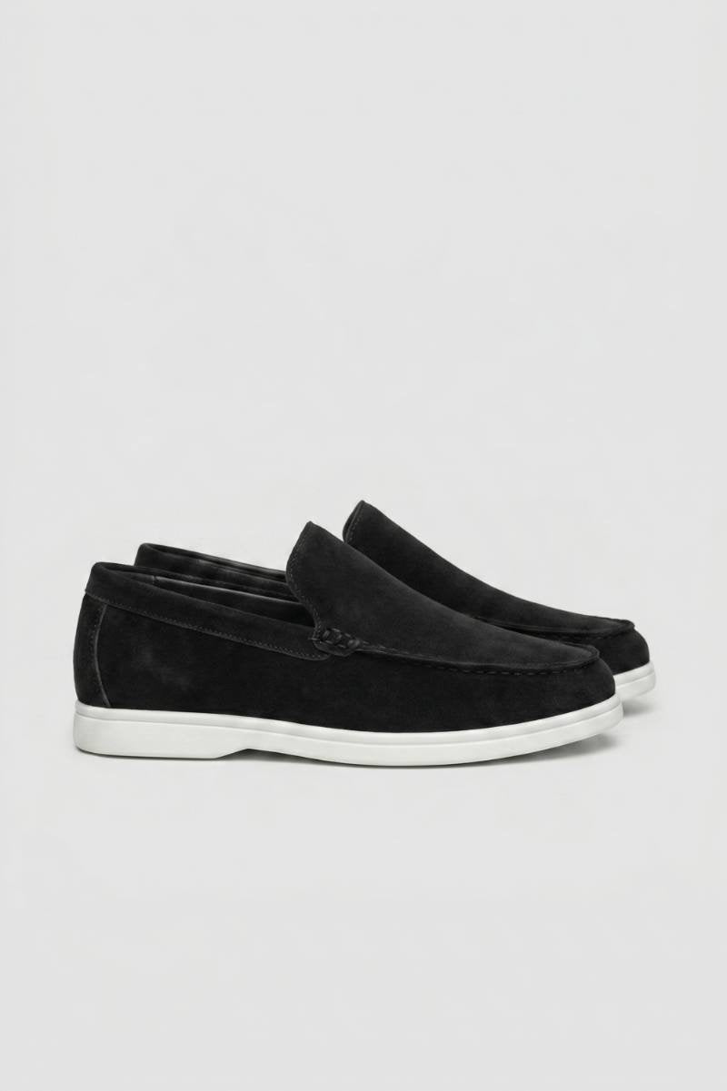 Loafers Heren - Casual | Instappers met Witte Zool — Zwart