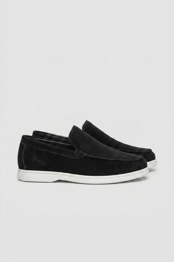 Loafers Heren - Casual | Instappers met Witte Zool — Zwart