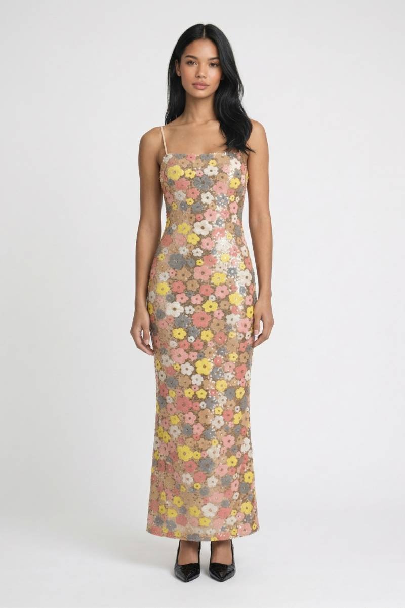 Maxi Jurk Dames - Bloemenprint | Bandjes & Bodycon Pasvorm
