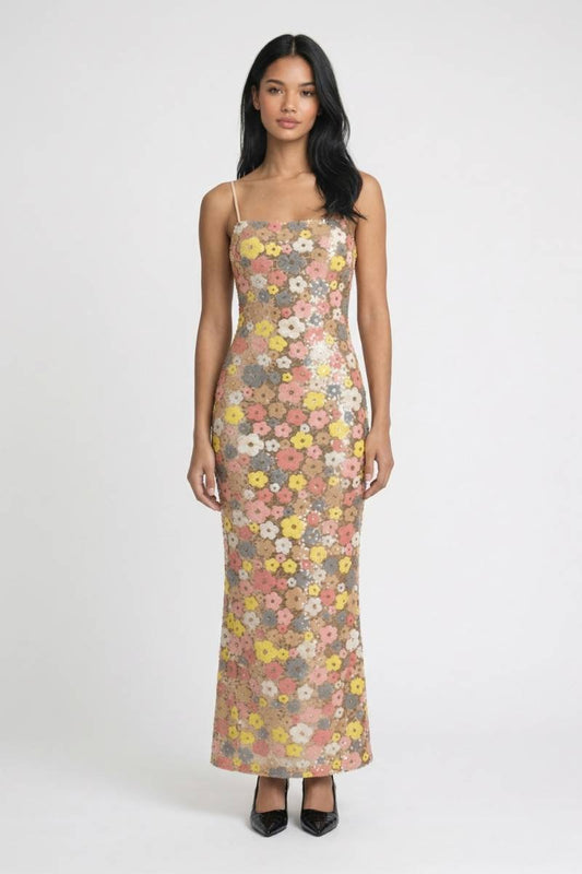 Maxi Jurk Dames - Bloemenprint | Bandjes & Bodycon Pasvorm