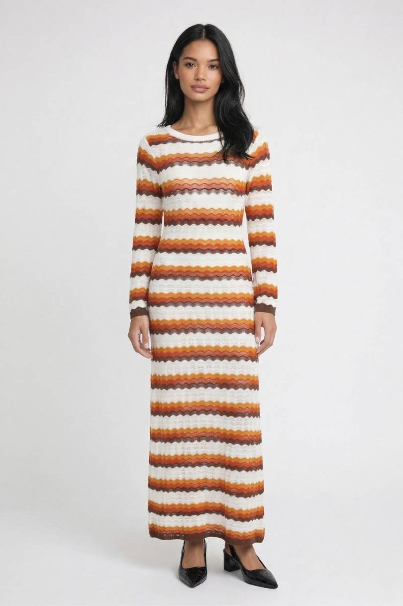 Maxi Jurk Dames - Gestreept | Lange Mouwen