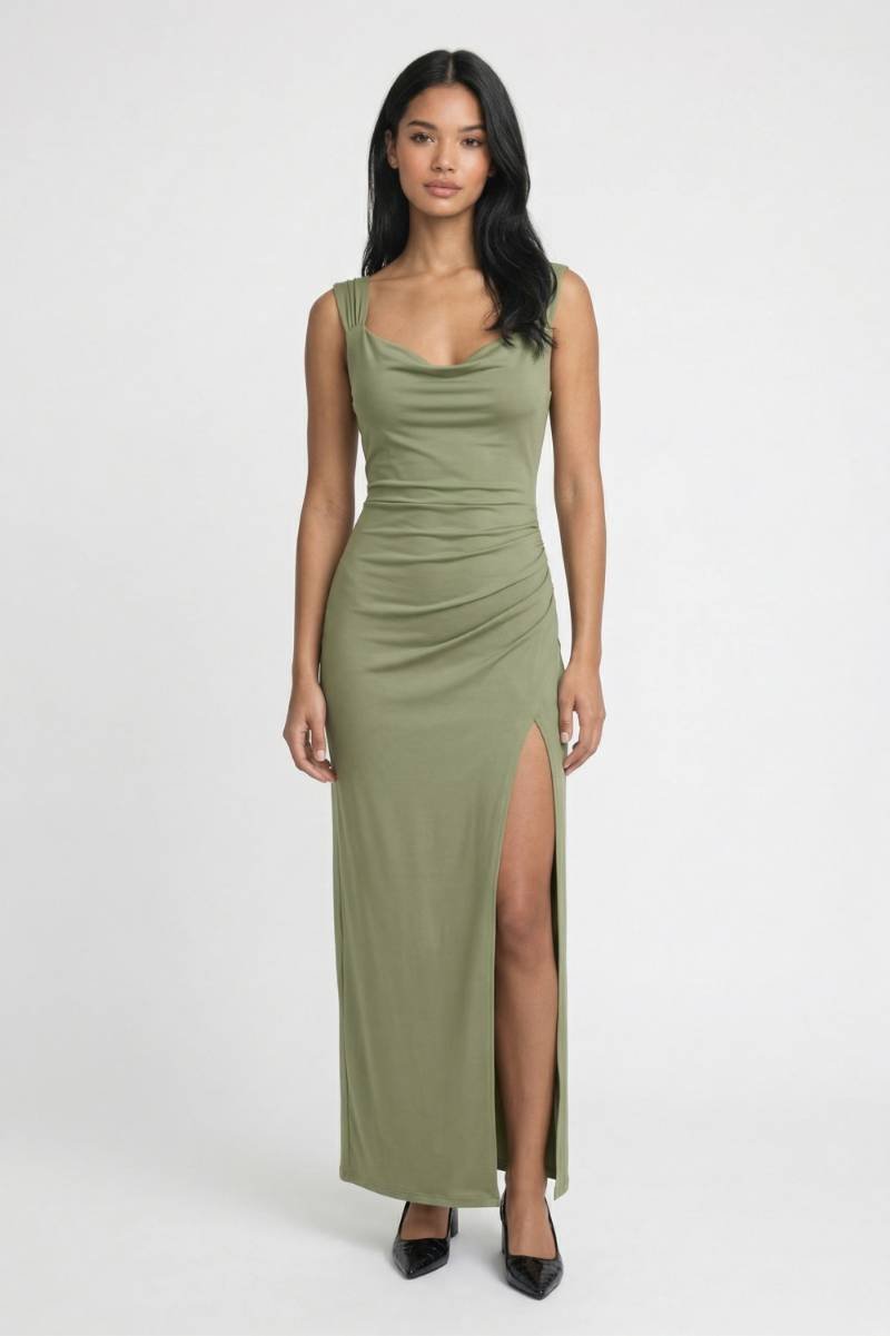 Maxi Jurk Dames - Getailleerd | Split Detail