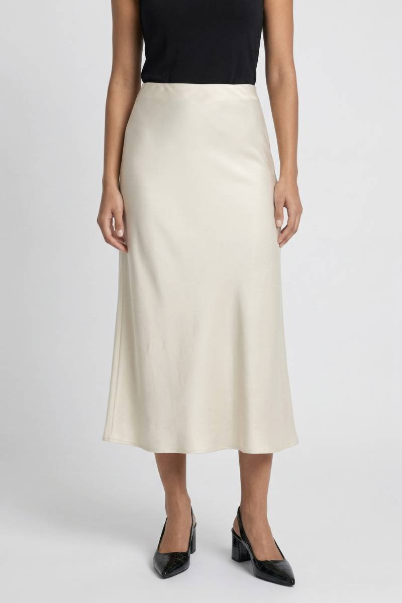 Midi Rok Dames - Elegant | Hoge Taille & A-lijn — Crème