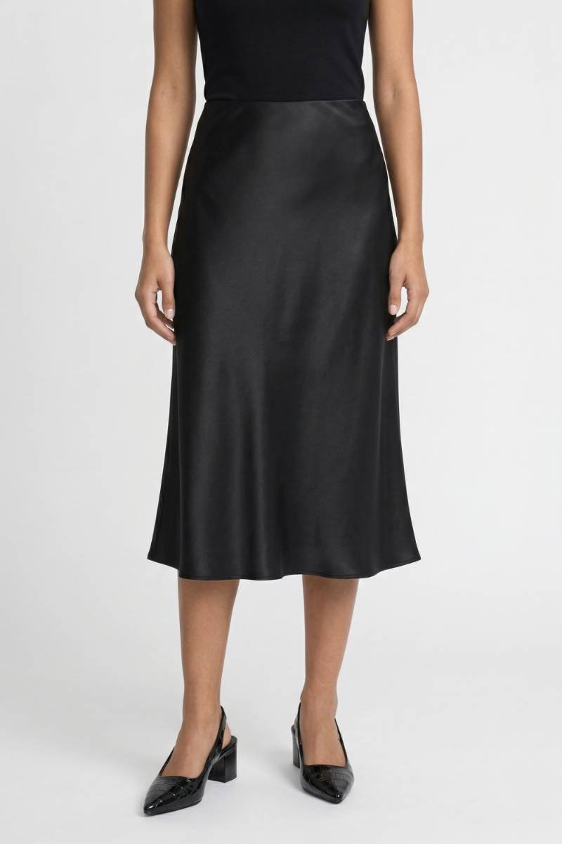 Midi Rok Dames - Elegant | Hoge Taille & A-lijn — Zwart