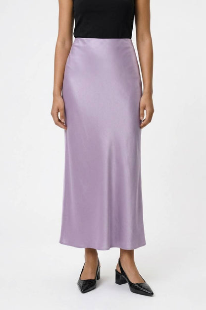 Midi Rok Dames - Elegant | Soepele A-lijn Pasvorm — Lavendel