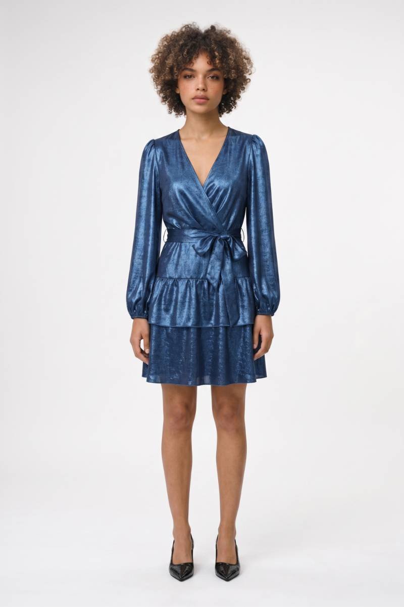 Mini Jurk Dames - Wikkel | V-hals met Ceintuur