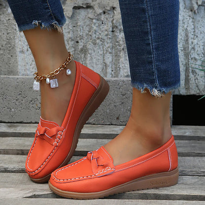 Loafers Dames - Platte Instapper met Vlechtdetail | Casual