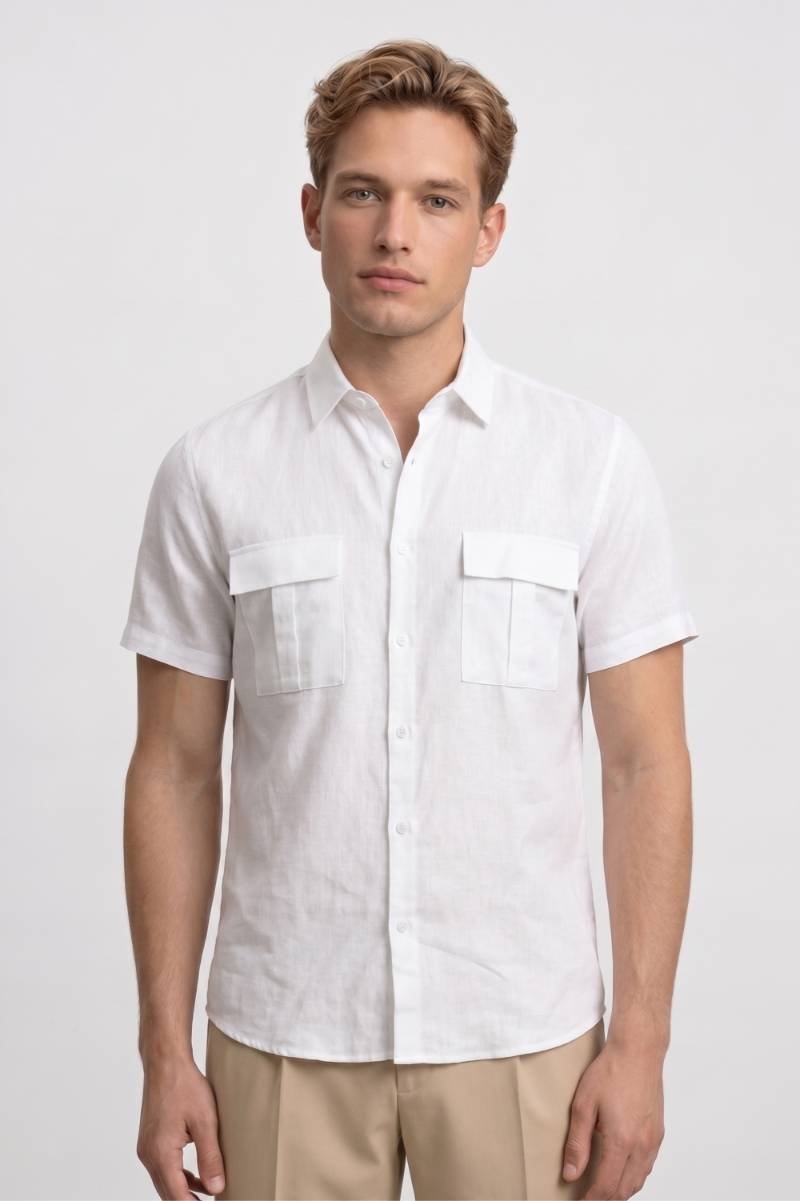 Overhemd Heren - Casual | Korte Mouwen & Zakken