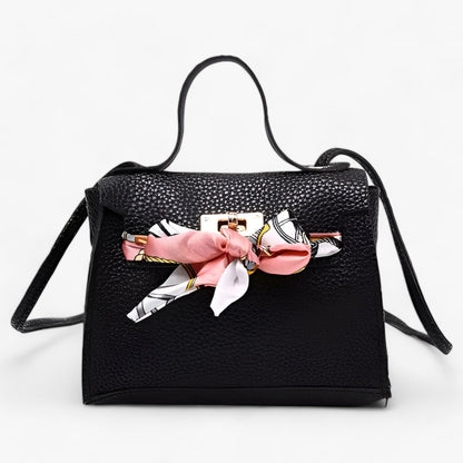 Tas Dames - Gestructureerd Model met Sjaaltje en Draaislot | Chic